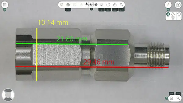 AURA-SS-Measurement-Connector-600×338 Misurazioni su un componente metallico